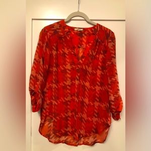 Colorful, pretty, lightweight, patterned blouse for fall 🍂 (XS)